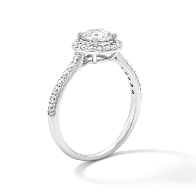 Solid Sterling Silver CZ Frame Ring - Size 7