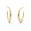 Thumbnail Image 1 of 10K Gold Bonded Tapered Oval Hoop Earrings
