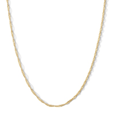 14K Gold Plated Singapore Chain - 18"