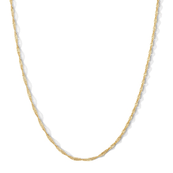 14K Gold Plated Singapore Chain - 18"