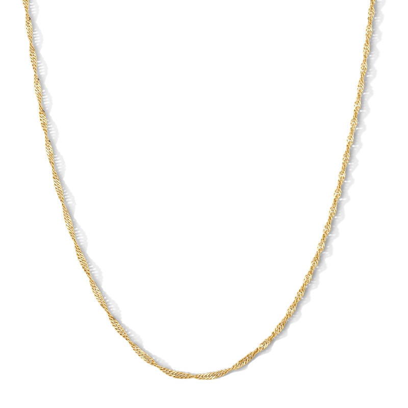 Main Image 1 of 14K Gold Plated Singapore Chain - 18"