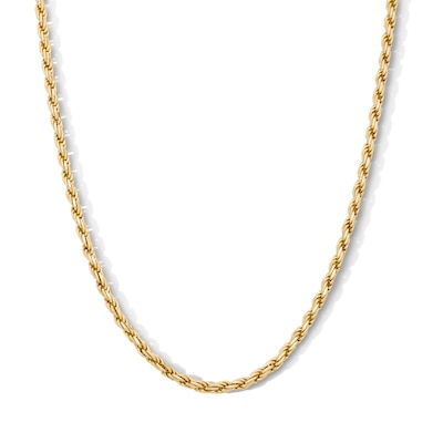 14K Gold Plated 2.7mm Diamond-Cut Rope Chain