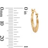 10K Bonded Gold Swirl Hoop Earrings