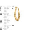 10K Bonded Gold Rope Accent Hoop Earrings