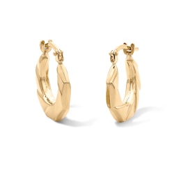 10K Gold Bonded Geometric Twist Hoops