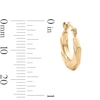 10K Gold Bonded Geometric Hoop Earrings