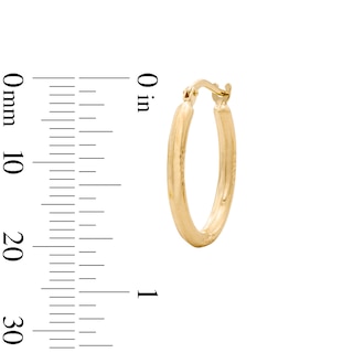10K Gold Bonded Etched Hoop Earrings