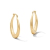 10K Gold Bonded Twist Tapered Hoop Earrings