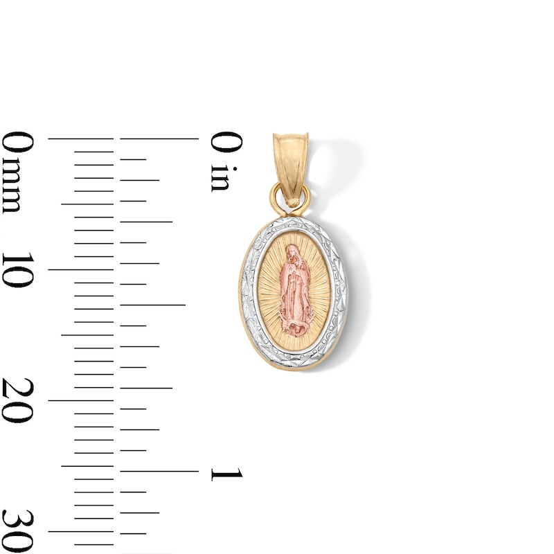 Main Image 3 of 10K Gold Bonded Tri-Tone Our Lady of Guadalupe Charm