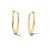 10K Gold Bonded 21mm Graduated Oval Hoop Earrings
