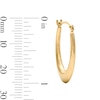 10K Gold Bonded 21mm Graduated Oval Hoop Earrings