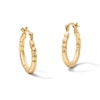 10K Gold Bonded Rope Twist Hoop Earrings