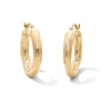 10K Gold Bonded Swirl Hoop Earrings