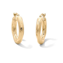 10K Gold Bonded Swirl Hoops