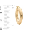 10K Gold Bonded Swirl Hoop Earrings