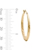 10K Bonded Gold Swirl Textured Hoop Earrings
