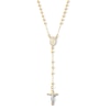 Thumbnail Image 1 of 10K Gold Bonded Two-Tone Rosary Necklace - 17″ + 2″