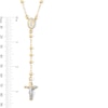 Thumbnail Image 4 of 10K Gold Bonded Two-Tone Rosary Necklace - 17″ + 2″