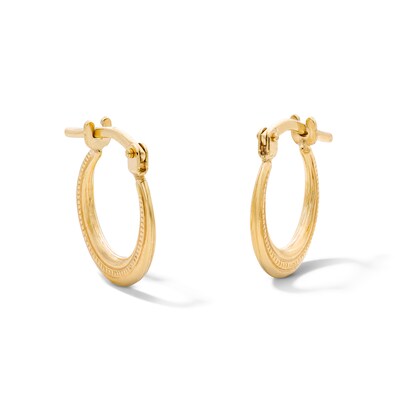 10K Gold Bonded Hoop Earrings