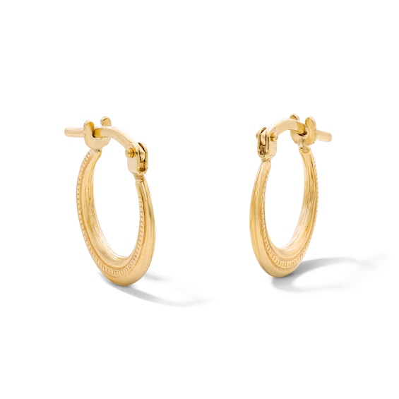 10K Gold Bonded Hoop Earrings