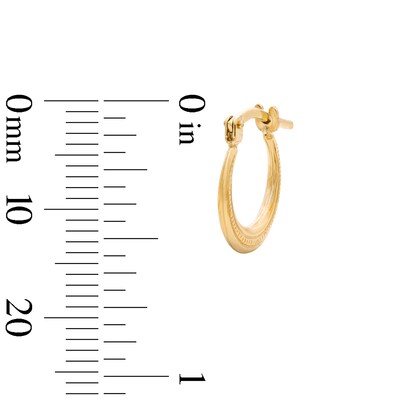 10K Gold Bonded Hoop Earrings