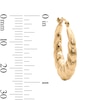 10K Gold Bonded Croissant Hoop Earrings