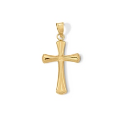 10K Hollow Gold Bonded Cross Necklace Charm