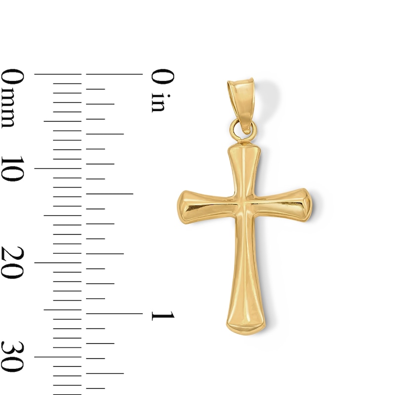 10K Hollow Gold Bonded Cross Necklace Charm
