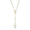 Thumbnail Image 1 of 10K Gold Bonded Tri-Tone Bead Rosary Necklace - 17″ + 2″