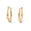 Thumbnail Image 1 of 10K Gold Bonded Oval Rope Twist Hoop Earrings