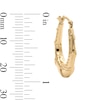 Thumbnail Image 2 of 10K Gold Bonded Oval Rope Twist Hoop Earrings