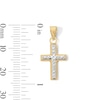 Thumbnail Image 2 of 10K Hollow Gold Bonded Cross Two-Tone Necklace Charm