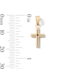 10K Hollow Gold Bonded Mini Cross Charm