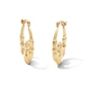 10K Gold Bonded Claddagh Hoop Earrings