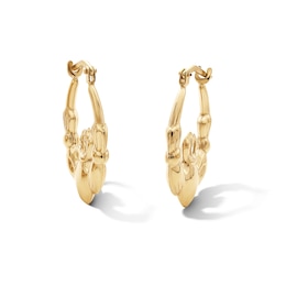 10K Gold Bonded Claddagh Hoops
