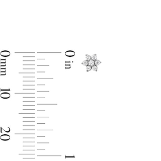 Solid Sterling Silver CZ Butterfly, Flower and Ball Mini Stud Set