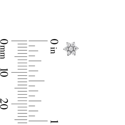 Solid Sterling Silver CZ Butterfly, Flower and Ball Mini Stud Set