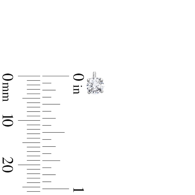 Main Image 3 of Solid Sterling Silver Freshwater Cultured Pearl, Solitaire CZ, and Ball Stud Set