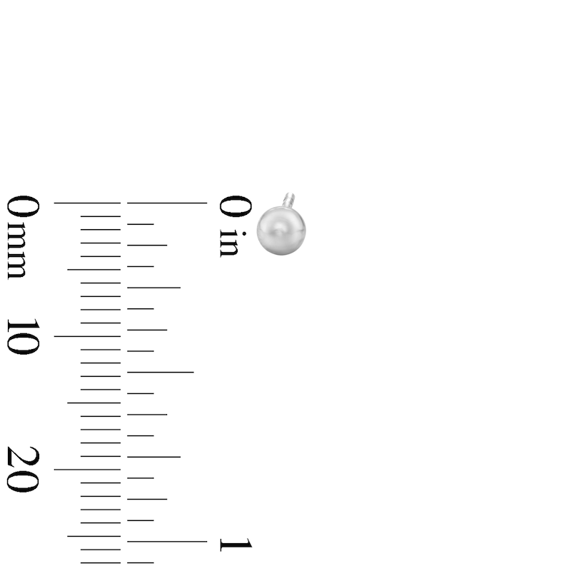 Main Image 5 of Solid Sterling Silver Freshwater Cultured Pearl, Solitaire CZ, and Ball Stud Set