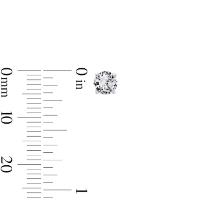 Solid Sterling Silver CZ Star and Solitaire Stud Set