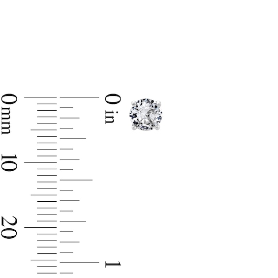 Solid Sterling Silver CZ Star and Solitaire Stud Set