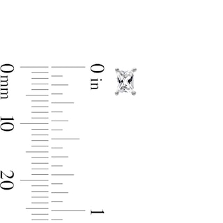 Solid Sterling Silver CZ Pear, Round and Emerald Solitaire Mini Stud Set