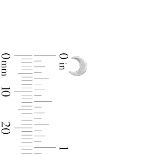 Solid Sterling Silver CZ Star, Twisted Bezel, and Moon Stud Set