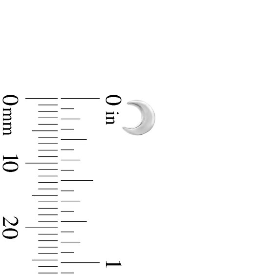 Solid Sterling Silver CZ Star, Twisted Bezel, and Moon Stud Set