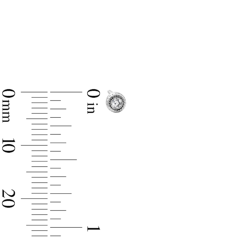 Main Image 5 of Solid Sterling Silver CZ Moon and Star Stud Set