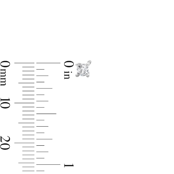 Solid Sterling Silver CZ Heart, Cross and Solitaire Stud Set