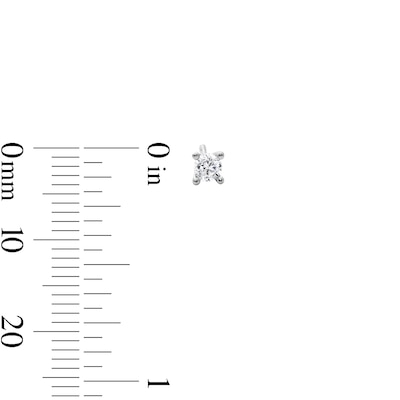 Solid Sterling Silver Simulated Pearl and CZ Stud Set