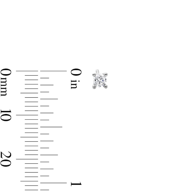 Main Image 4 of Solid Sterling Silver Simulated Pearl and CZ Stud Set