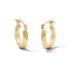 10K Gold Bonded Geometric Hoops