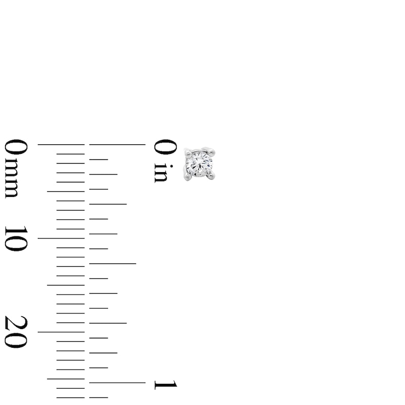 Main Image 5 of Solid Sterling Silver CZ and Lab-Created Spinel Hamsa, Evil Eye and Solitaire Stud Set